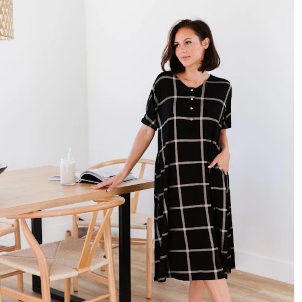 Nesting Olive Maternity Nursing Dress
